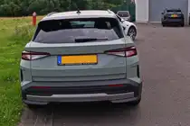 Skoda Elroq 60 Heckansicht, stand am Wegesrand. 06.2025