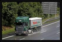 SCANIA TOPLINE R420 der REINSCH Spedition aus Freudenberg.
