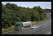 SCANIA TOPLINE R420 der REINSCH Spedition aus Freudenberg.
