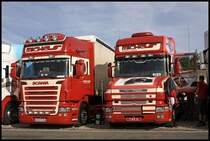 SCHWEDEN-POWER mady by SCANIA oder kurzgesagt KING OF THE ROAD: SCANIA TOPLINE R500 und SCANIA HAUBER T580 164L von MICHELS Spedition&Logistik.