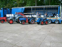 Deutz Stahlschlepper, UT082 und ein Eigenbau mit RS09Motor am Sonntagvormittag beim Bulldogtreffen in Markkleeberg