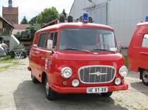 Kombi Barkas B 1000 der Feuerwehr aus dem ehem. Bezirk Magdeburg beim Museumsfest des Blaulichtmuseums in Beuster 22.07.2009