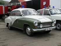 Wartburg 311 als Funkstreifenwagen der VP beim Museumsfest des Blaulichtmuseums in Beuster 22.07.2009