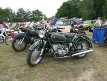 Motorrad BMW ... mit Beiwagen aus dem Kreis Krefeld beim 11. Perleberger Oldtimer- und Militrfahrzeugtreffen, Flugplatz Perleberg 12.07.2009