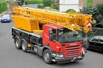 Scania P 380 mit Liebherr Kran - 14.07.2009 