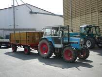 Eicher 4066 mit Anh�nger steht auf dem Betriebshof der Raiffeisenwarenzentrale in 36088 H�nfeld, August 2009