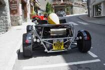 Hier die Heckansicht des Atom der Ariel Motor Company, England, den ich am 28.07.2009 in Frankreich in der N�he von Megeve sah.