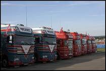 DAF XF105.460SCC  SuperSpaceCab   We fliy hight , DAF XF105.460SCC  SuperSpaceCab   THE Flying Dutchman , SCANIA TOPLINE 144L 530 aus Bludesch/Voralberg, SCANIA TOPLINE R500 \8/  Red xBriffing(??), SCANIA TOPLINE R500 \8/ aus Lichtenstein, SCANIA TOPLINE R580 \8/ aus Italien und ein DAF XF105.460SCC  SuperSpaceCab  aus Lichtenstein. 
