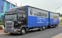 Scania R 380, Spedition  Van Leeuwen , am 08.08.2009 in Euskirchen.