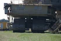 Das Foto zeigt eines der Fahrwerke des Absetzers 756 von RWE-Power