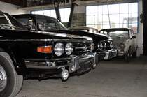 eine Marke
zwei Gesichter; Tatra 603 (rund) und Tatra 613 nebeneinander im Technikmuseum in Dargen am 11.08.09