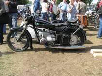 Motorrad MZ BK 350 mit Seitenwagen beim 8. Oldtimertreffen Hagenow 30.08.2009