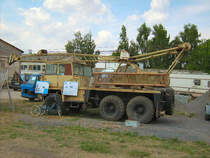 Seitenansicht der alten polnischen Autokrans beim Rottelsdorfer Treffen