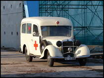 Ein Sankra in der Kulisse zum Film  Der Untergang der Gustloff   Stralsund am 15.03.07