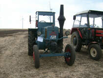 Diese alte Lanz stand am Samstag auf dem Feld beim Rottelsdorfer Schleppertreffen