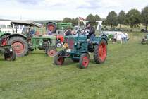 Hanomag R 16 (HS 568) ist Gast beim Oldtimertreffen des  Deutz-Club Allmus  am 30.03.2009 in Hofbieber-Allmus 
