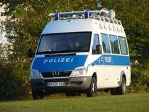 MB Sprinter der Bundespolizei als Lautsprecher-Kfz. gesehen am Tag der offenen T�r bei der Bundespolizeiabteilung H�nfeld anl. des 50-j�hrigen Standortjubil�ums am 13.09.2009 in 36088 H�nfeld 
