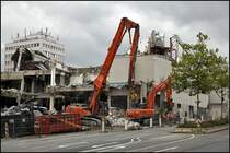 Der HITACHI ZAXIS 500 hat seine Abstellposition fr die Nacht erreicht. (14.09.2009)
