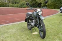 Hercules 125 ccm des ehem. BGS ausgestellt am Tag der offenen T�r bei der Bundespolizeiabteilung H�nfeld anl. des 50-j�hrigen Standortjubil�ums am 13.09.2009 in 36088 H�nfeld 
