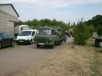 Der Barkas 3achs Abschlepper machte sich am Sonntagmittag bereits wieder auf die heimreise vom Rottelsdorfer Schleppertreffen