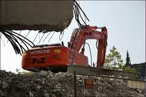 HITACHI ZAXIS 350LCN von P&Z ABBRUCH aus anderer Perspektive. (18.09.2009)

