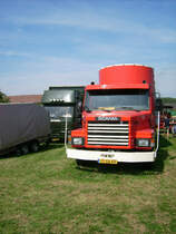 Dieser Scania Hauber diente zum Transport der Dampftraktoren beim Schleppertreffen in Bocka