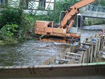 Weimar M1000 in der Wasserbaustelle im Erzgebirge.
