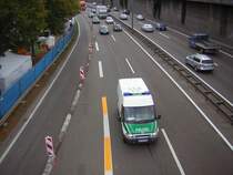 Ein Polizei Auto auf der A620 in Saarbr�cken. Das Foto habe ich am 02.10.2009 in Saarbr�cken aufgenommen.