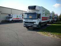 Mehrere Mercedes-K�hlaster standen aufgereiht am 26.September 2009 in Gademow einem Ortsteil von Bergen/R�gen.