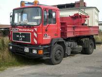 MAN-Kipper am 17.September 2009 im Industriegel�nde von Bergen/R�gen.
