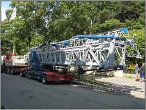 Dieses Gespann aus MAN-Zugmaschine und einem Selbstaufbau-Kran habe ich am 10.07.2009 in Karlsruhe beim dortigen Zoo aufgenommen.