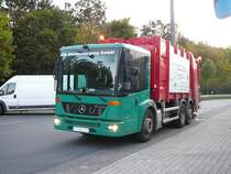MB Econic bei der Abfallbeseitigung auf einem Rastplatz an der A3, 12.10.09