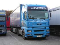 MAN der Spedition CHATRUCO am 12.10.09 auf einem Rastplatz an der A3