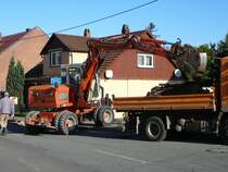 Schaeff-Bagger auf einer Baustelle in Erfurt am 20.10.2009