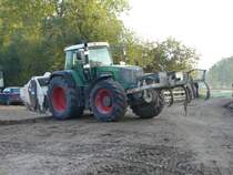 Fendt 926 auf einer Baustelle in Th�ringen, 21.10.2009

