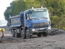 MB Actros 41044 der Firma KIRCHNER auf einer Baustelle in Th�ringen am 21.10.2009