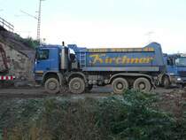 MB Actros 4144 der Firma KIRCHNER auf einer Baustelle in Th�ringen am 21.10.2009