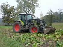 Claas Ares 697 auf einem Feld bei Niedertrebra/Th�ringen