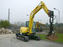 Ammann Yanmar steht an einer Baustelle in der N�he von Gro�heringen am 22.10.2009