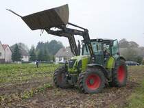Claas Ares 697 auf einem Feld bei Niedertrebra/Th�ringen
