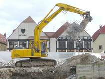 Komatsu PC 210 LC auf einer Baustelle am 14.10.2009 in Werneck