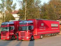 SCANIA der. Hollndischen Sped. Wessels Rijssen im Doppelpack am spten Nachmittag in Ried i.I.;091020