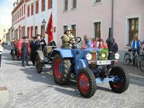 Auch der eine oder andere Lanz-Bulldog wurde frher bei der Feuerwehr eingesetzt, Wurzen 22.09.07