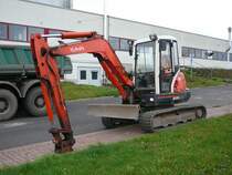 Kubota KX 161-3 auf einer Baustelle in der Nhe der BAB-Abfahrt Waltershausen, 27.10.2009