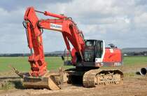 O & K Raupenbagger RH23-5 auf einer Baustelle bei Kerpen - 17.10.2009