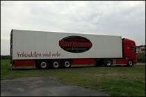 HARTMANN-SPCIAL No1: SCANIA TOPLINE \8/ R580(?) der Fleischwarenfabrik Hartmann aus Warendorf. (07.10.2009)

