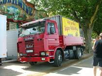 Scania 113M Schaustellerzugmaschine (29.07.09, Gernsheim am Rhein).