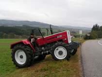 STEYR1108 (Bj1978) fhlt sich mit seinen 115PS in der Hgeligen Gegend bei Geiersberg sichtlich wohl;091026