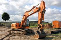 O & K RH9 Raupenbagger auf einer Baustelle Nhe Kerpen - 17.10.2009