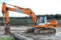 O & K RH9 Raupenbagger auf einer Baustelle in der Nhe von Kerpen - 17.10.2009